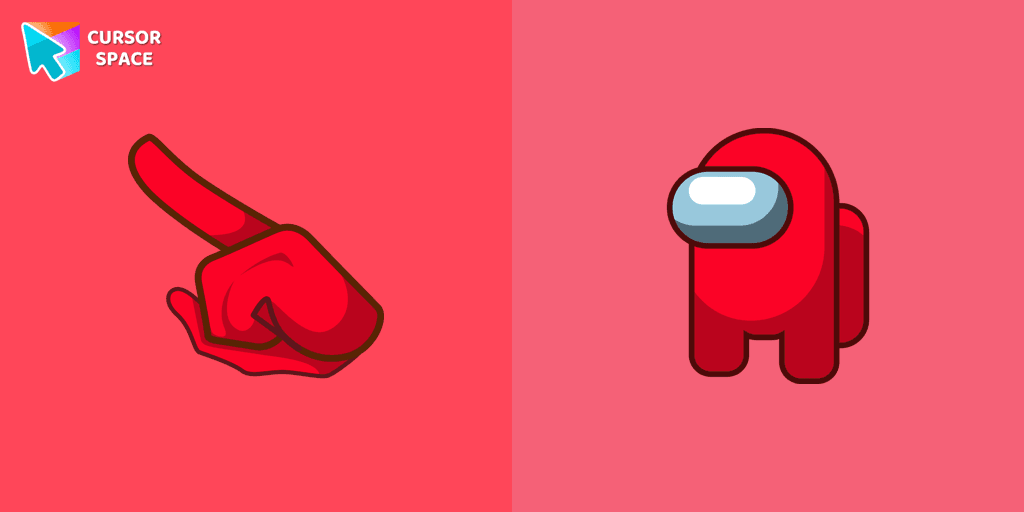 Among Us Red Character cursor cursor pack